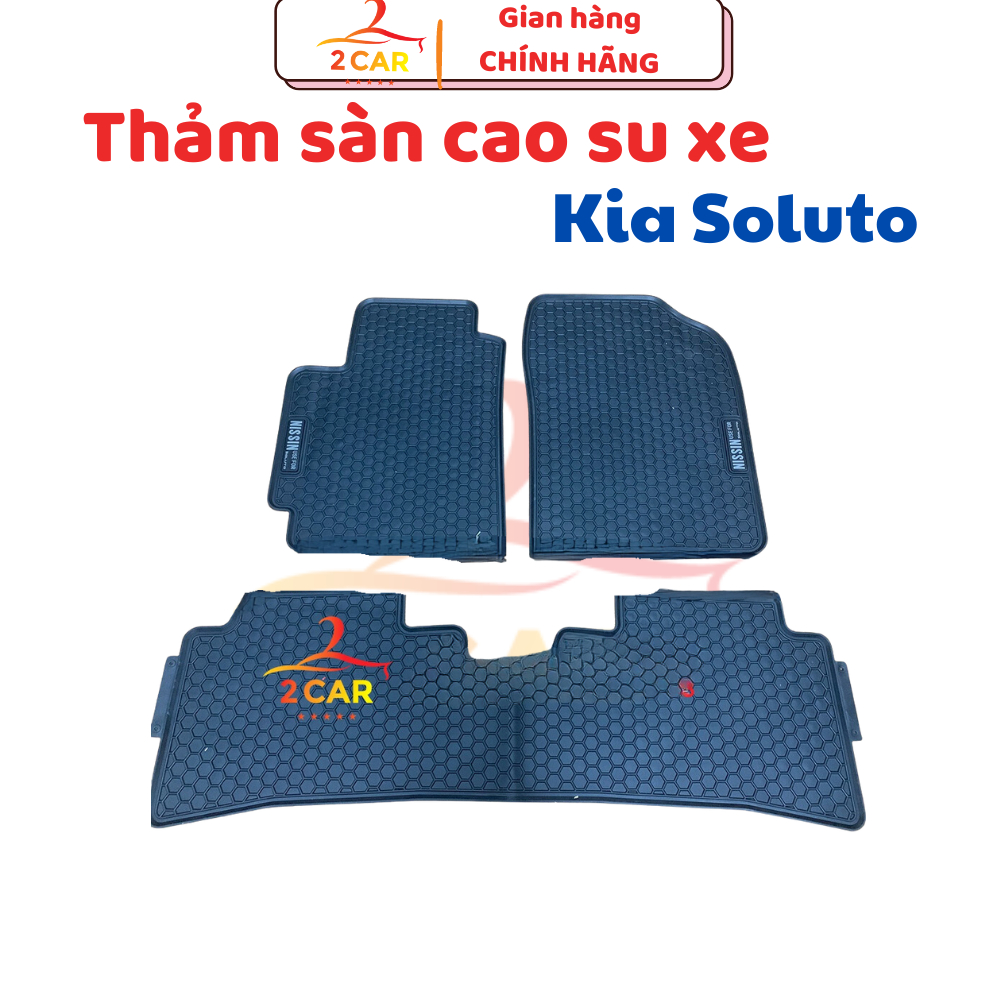 Thảm sàn, LÓT SÀN CAO SU Xe Kia Soluto 2018- 2021, 2022, 2023,2024 - Tổ ong NISSIN - chuẩn form theo xe, không mùi