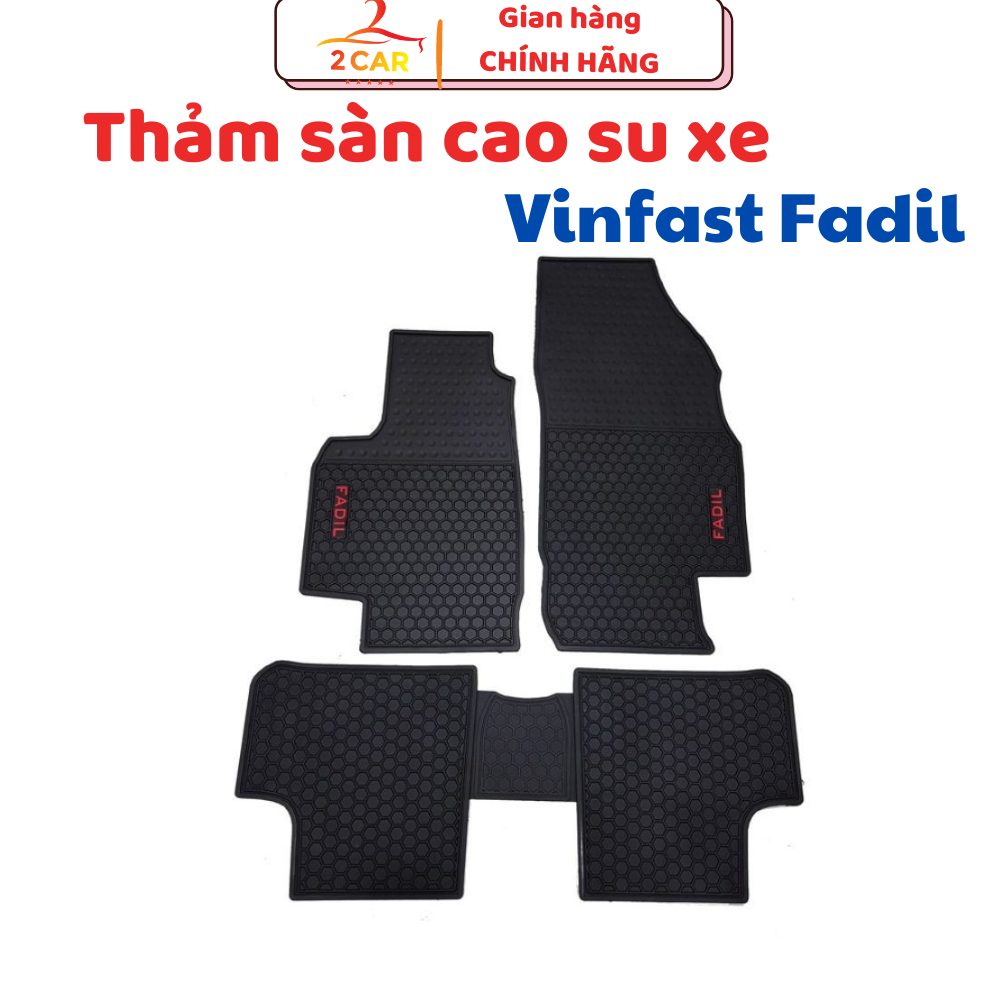 Thảm LÓT SÀN CAO SU xe Fadil 2019-2023 2024 loại đúc dày theo xe- hàng ghế 2 liền
