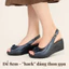 Sandal đế xuồng KOSU hoa trà cao 8cm, sandan Nhật siêu êm chống thấm nước, trơn trượt K-24313 Nhật Bản