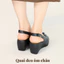 Sandal đế xuồng KOSU hoa trà cao 8cm, sandan Nhật siêu êm chống thấm nước, trơn trượt K-24313 Nhật Bản