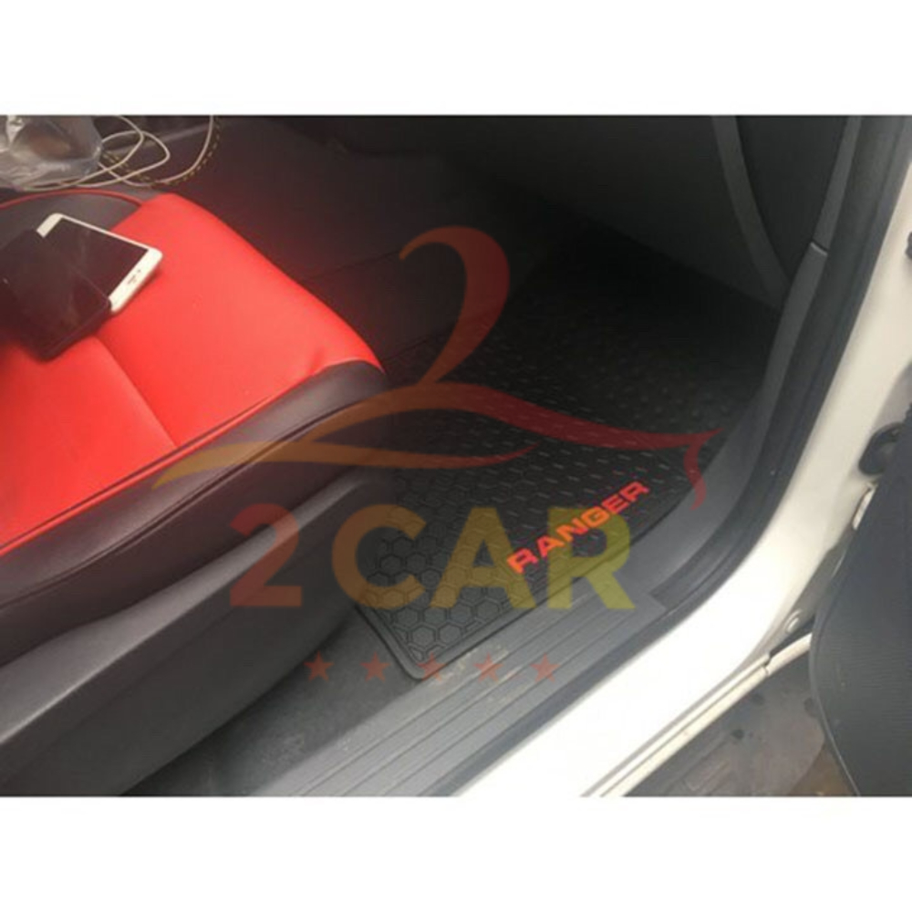 Thảm sàn, LÓT SÀN CAO SU xe RANGER 2014- 2024, 2025 chất liệu cao su đúc không mùi, không thấm nước