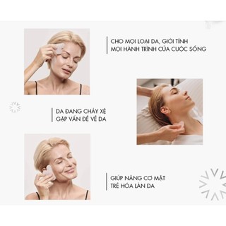 Bộ Đá Guasha Bằng Đá Tự Nhiên Màu Xanh Ngọc Bích Kèm Cây Lăn Đá Tự Nhiên Cùng Màu Giúp Nâng Cơ Da - Massage Thư Giãn