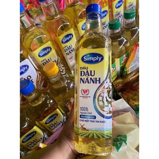 [Chai 1L] Dầu đậu nành Simply 100% nguyên chất - dầu ăn Simply chai 1L