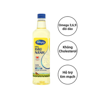 [Chai 1L] Dầu đậu nành Simply 100% nguyên chất - dầu ăn Simply chai 1L