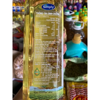 [Chai 1L] Dầu đậu nành Simply 100% nguyên chất - dầu ăn Simply chai 1L