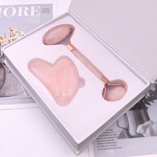 Bộ Đá Guasha Kèm Cây Lăn Bằng Đá Tự Nhiên Cao Cấp Hàng Chính Hãng - Bộ Đá Massage Thư Giãn Giúp Trẻ Hóa Da Nâng Cơ Da