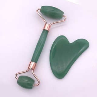 Bộ Đá Guasha Kèm Cây Lăn Bằng Đá Tự Nhiên Cao Cấp Hàng Chính Hãng - Bộ Đá Massage Thư Giãn Giúp Trẻ Hóa Da Nâng Cơ Da