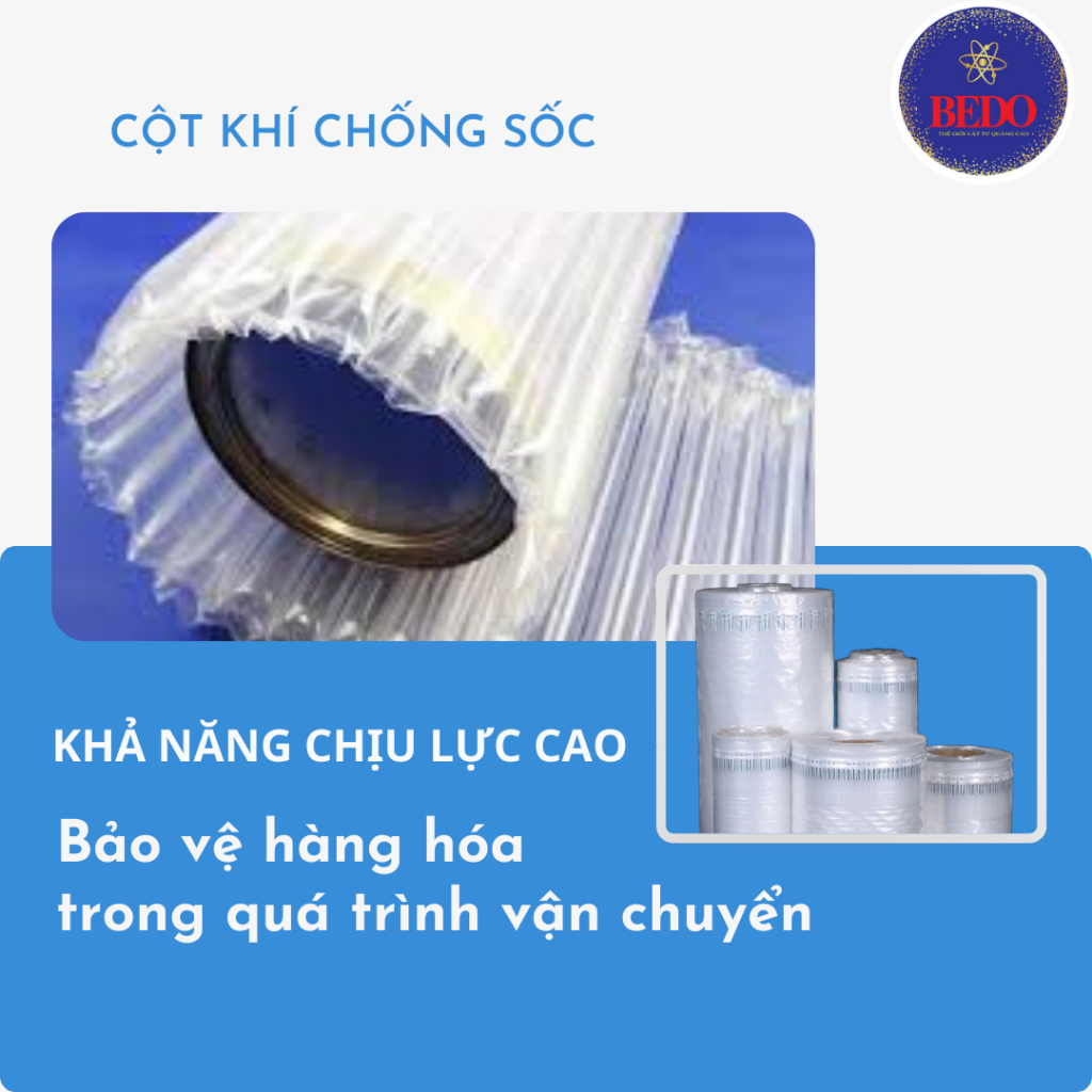 Cuộn cột khí chống sốc BEDO - Túi khí chèn hàng chuyên dụng thay thế xốp nổ, bọc hàng dễ vỡ siêu bền