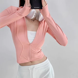 Áo Khoác Nữ Chống Nắng Ôm Sát Co Giãn Thấm Hút Mồ Hôi Thông Hơi Cản Tia UV Dày Dặn EvaSport