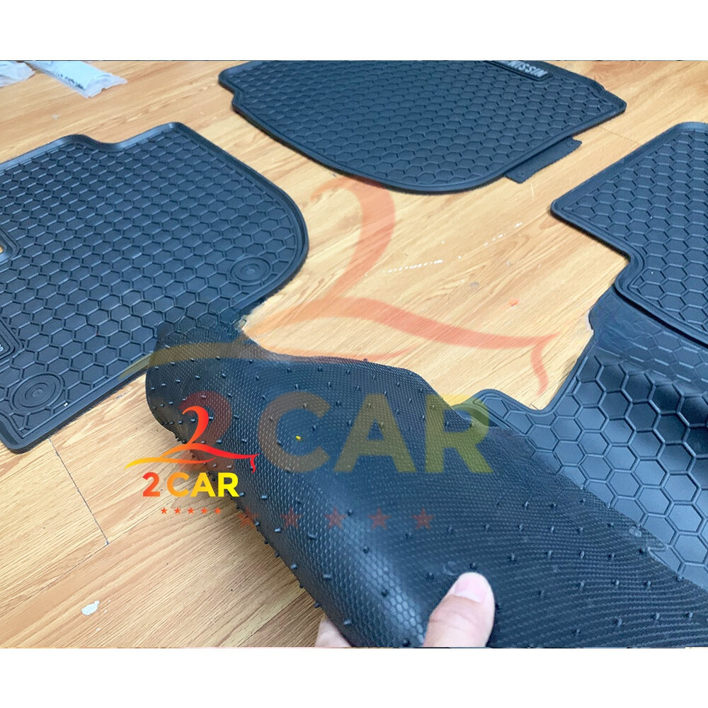 Thảm LÓT SÀN CAO SU xe Honda City 2015- 2022, 2023,2024 Hàng Cao su theo xe cao cấp, Mẫu Nissin tổ ong chữ trắng
