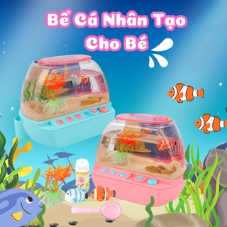 Đồ Chơi Bể Cá Nhân Tạo Cho Bé, Hiệu Ứng Có Đèn, Nhạc Và Điều Khiển Được Cá Bơi Tung Tăng, Chất Liệu Nhựa ABS An Toàn