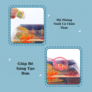 Đồ Chơi Bể Cá Nhân Tạo Cho Bé, Hiệu Ứng Có Đèn, Nhạc Và Điều Khiển Được Cá Bơi Tung Tăng, Chất Liệu Nhựa ABS An Toàn
