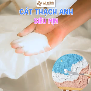 Cát Thạch Anh Trắng Tạo Hiệu Ứng Đắp Nổi, Cát Vẽ Tranh Siêu Mịn Texture - Trộn Màu Acrylic