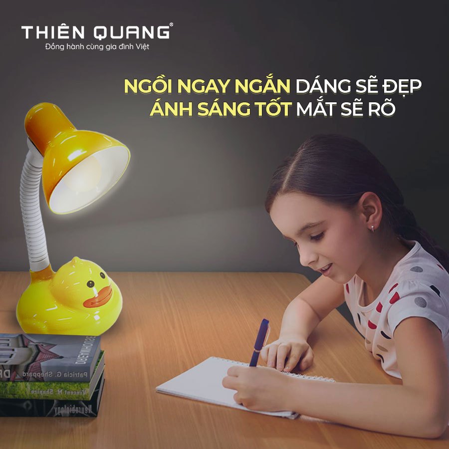 Đèn bàn học sinh chống cận hình con vịt, bảo vệ mắt giúp bé chăm học, tặng kèm bình nước đi học