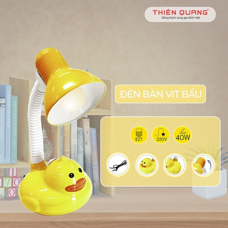 Đèn bàn học sinh chống cận hình con vịt, bảo vệ mắt giúp bé chăm học, tặng kèm bình nước đi học