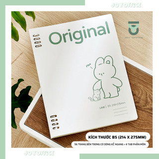 SỔ CÒNG SẮT 120 TRANG BINDER ORIGINAL A5/B5 GIẤY KẼ NGANG/ Ô VUÔNG [JOY OFFICE]