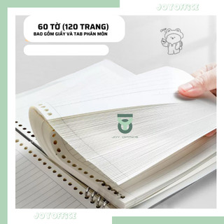 SỔ CÒNG SẮT 120 TRANG BINDER ORIGINAL A5/B5 GIẤY KẼ NGANG/ Ô VUÔNG [JOY OFFICE]