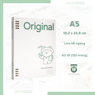 SỔ CÒNG SẮT 120 TRANG BINDER ORIGINAL A5/B5 GIẤY KẼ NGANG/ Ô VUÔNG [JOY OFFICE]