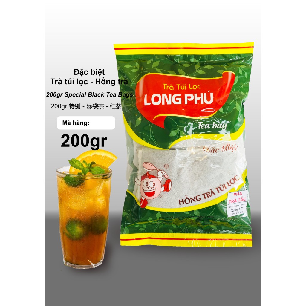 Trà Tắc Túi Lọc Long Phú 200gr (20gr*10 túi) – Hương Tắc Tự Nhiên, Nguyên Liệu Trà Trái Cây, Trà Túi Lọc