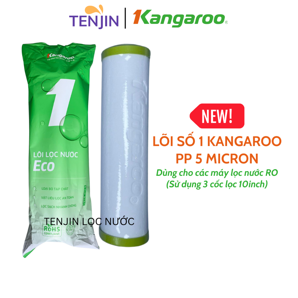 Lõi Lọc Thô Số 1 Kangaroo PP 5 Micron Mẫu Mới ECO Chính Hãng Dành Cho Máy Lọc Nước RO