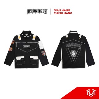Áo Khoác Jacket Unisex URBAN MONKEY Mission To Mars Vải Kaki Đen / Trắng Form Regular Local Brand