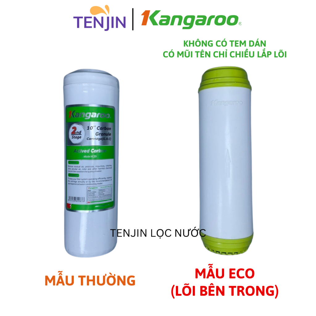 Combo 3 Lõi Lọc Thô Số 123 KANGAROO Mẫu Mới ECO Chính Hãng Date Mới Dành Cho Máy Lọc Nước RO