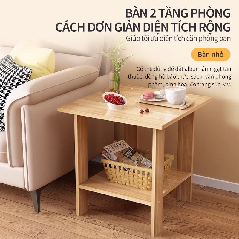 SUNNY Tủ Tab Đầu Giường 2 Tầng Để Đồ Đèn Ngủ Kệ Decor Bằng Gỗ Phủ Melamin Cao Cấp Trang Trí Phòng
