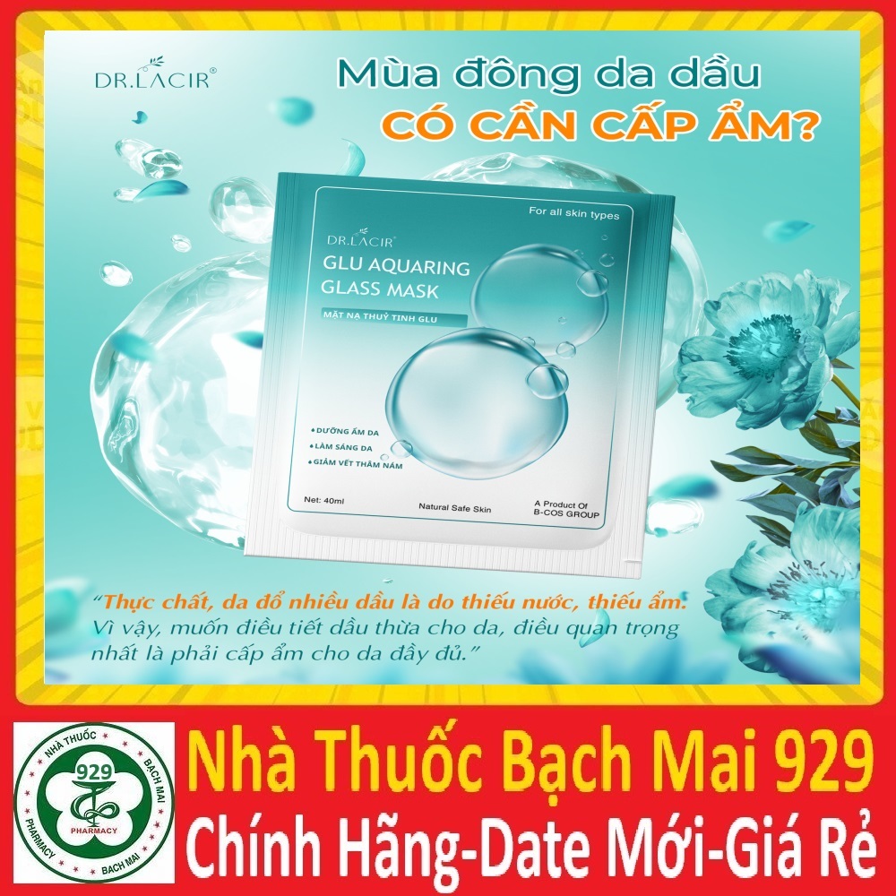 TTLK] Mặt Nạ Thuỷ Tinh Glutathione Căng Bóng Dr.Lacir Glu Aquaring Glass Mask (600 Hộp 6 miếng & 3 miếng)