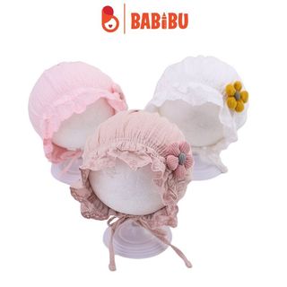 Mũ đũi bèo đính hoa nổi đáng yêu cho bé 0 tới 1 tuổi