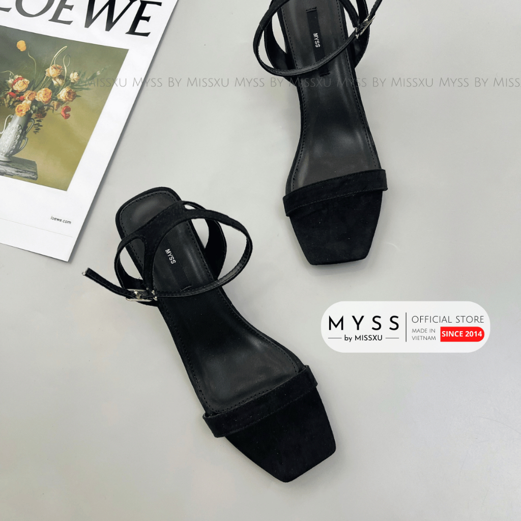 Giày sandal nữ MYSS bản ngang 6cm cài cổ chân cao cấp thời trang - SD214
