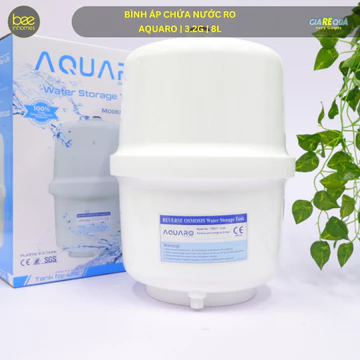 Bình áp máy lọc nước RO AQUARO 3.2G (8L), kèm van, cho máy lọc nước RO