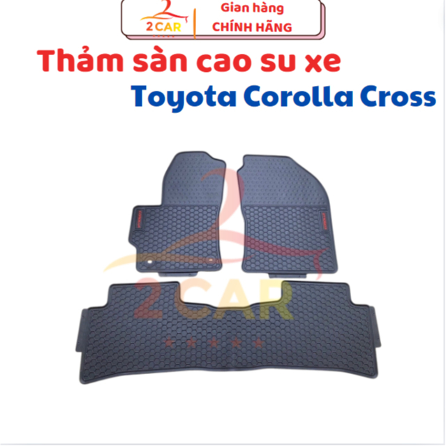 Thảm lót sàn cao su xe Toyota Corolla Cross đời 2020- 2024, 2025 _ Hàng đúc theo xe, không mùi, dễ vệ sinh