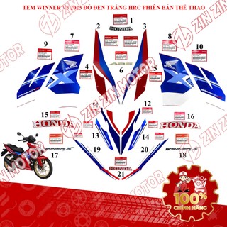 Tem Rời Winner X V3 2022+ Zin Đỏ Đen Trắng 2023 Phiên Bản Thể Thao Chính Hãng