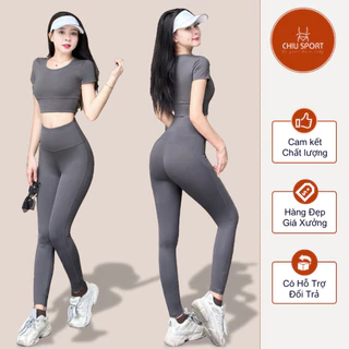 Quần áo tập Gym nữ cao cấp 💖 𝑭𝑹𝑬𝑬𝑺𝑯𝑰𝑷 💖 bộ tập Gym yoga aerobic nữ có tay chất đẹp
