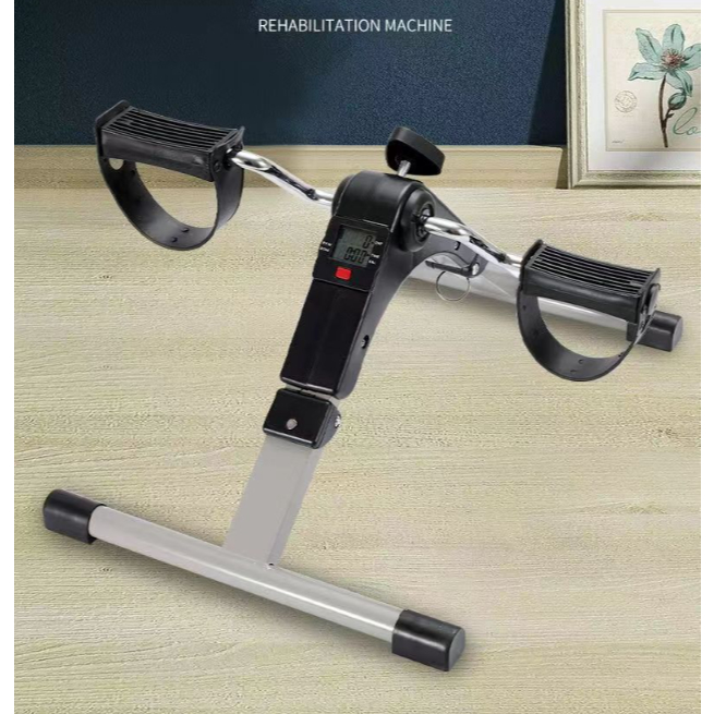 Xe đạp tập thể dục tại nhà gấp gọn có đồng hồ đếm số điện tử, xe đạp tập phục hồi chức năng