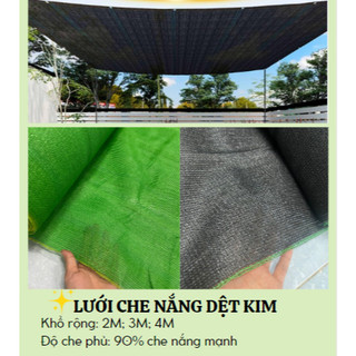 [Khổ 2 3 4M] Lưới che nắng dệt kim Thái - Độ che chủ 90% - Bán theo mét tới