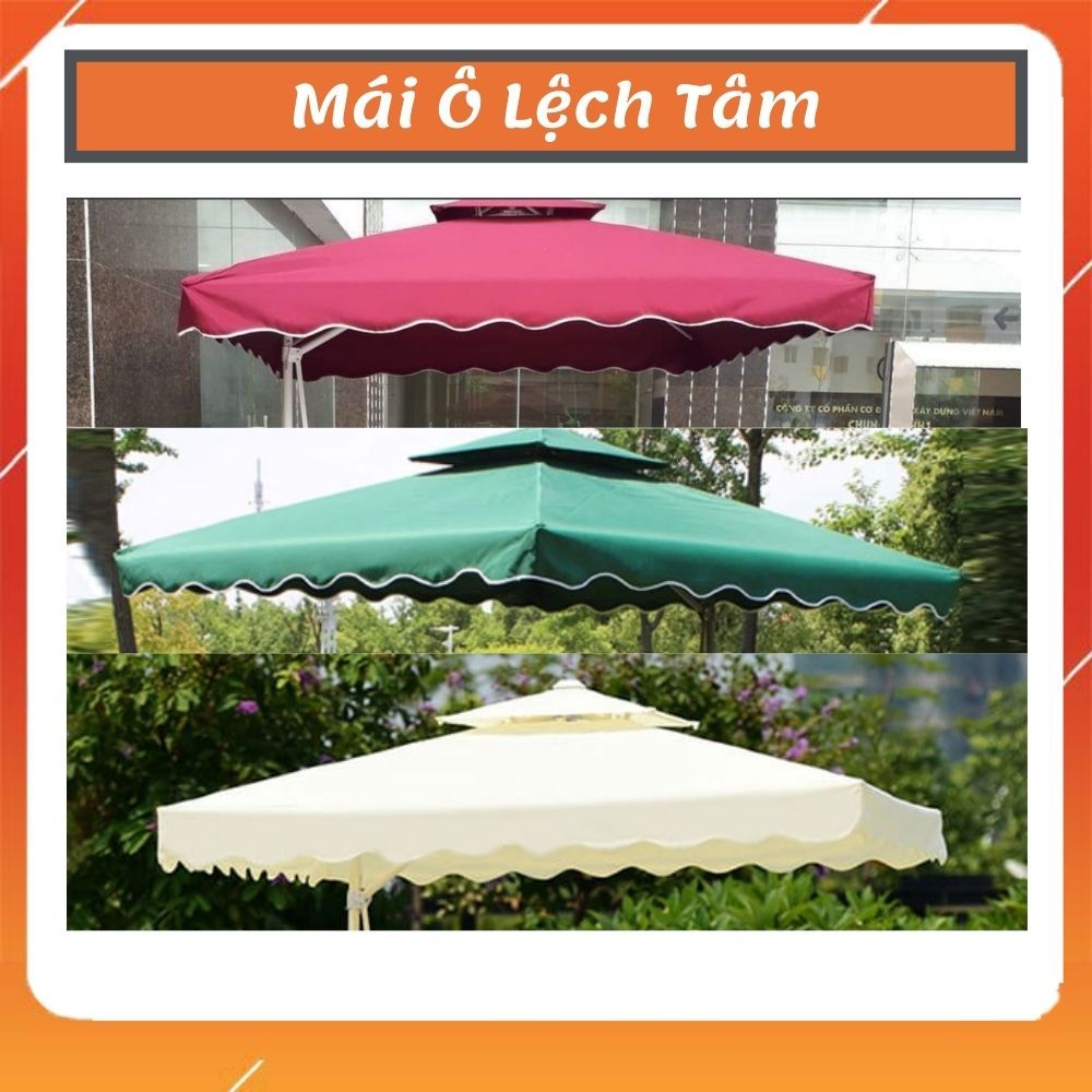 [Nhiều Màu] Ô Dù Lệch Tâm Mái Vuông Cao Cấp 2.5MX2.5M ( đã có Chân Đế không có bê tông)