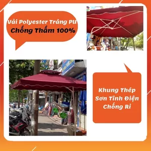 Ô Dù Lệch Tâm Mái Vuông Cao Cấp 2.5MX2.5M ( đã có Chân Đế không có bê tông)
