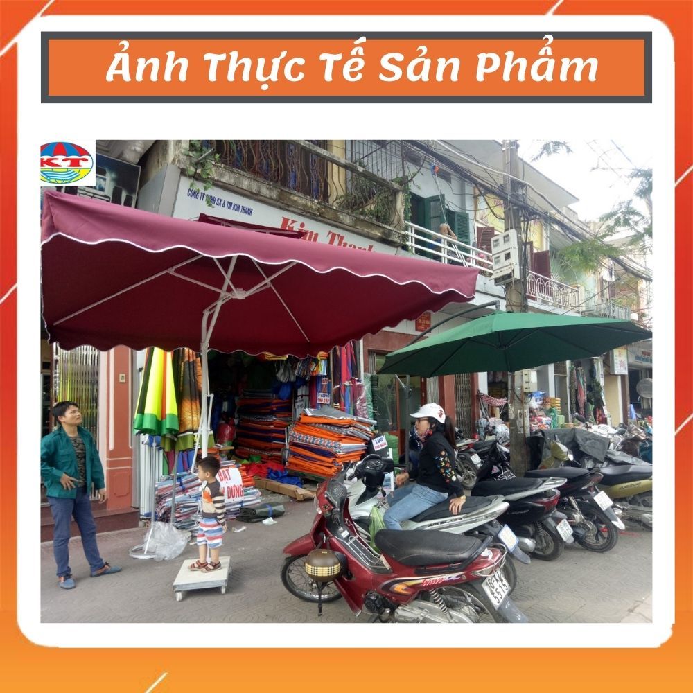 [Nhiều Màu] Ô Dù Lệch Tâm Mái Vuông Cao Cấp 2.5MX2.5M ( đã có Chân Đế không có bê tông)