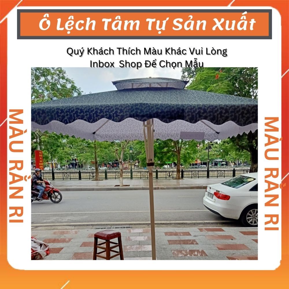 [Nhiều Màu] Ô Dù Lệch Tâm Mái Vuông Cao Cấp 2.5MX2.5M ( đã có Chân Đế không có bê tông)