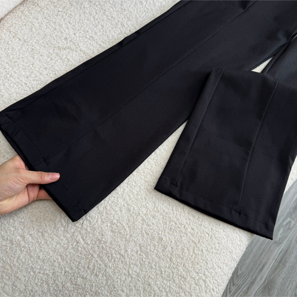 Quần Dài Ống Loe Bigsize Nữ Lưng Cao Chất Vải Umi Hàn Mềm Mại Phom Ôm Tôn Dáng Co Giãn 4 Chiều  Q519