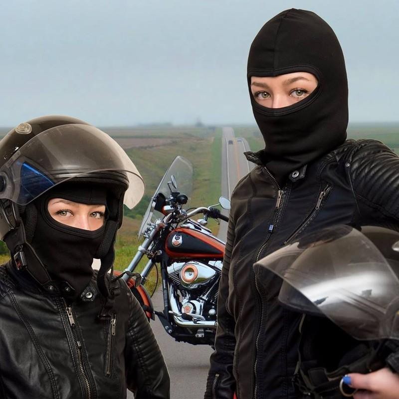 Khăn Trùm Đầu Ninja Fullface MÀU ĐEN Kiêm Khẩu Trang Chống Nắng, Chống Bụi