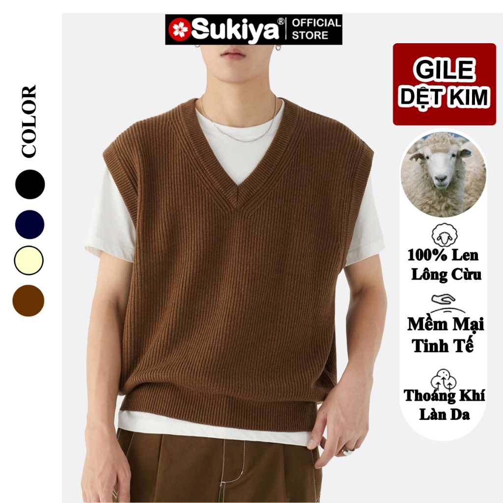 Ảnh Áo Len Nam GhiLe SUKIYA Cộc Tay Chất Len Lông Cừu Mềm Mịn Đủ Size Mẫu Mới Nhất 2024 AL43 1