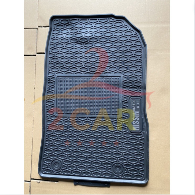 Thảm sàn, LÓT SÀN CAO SU xe Mazda 2, mazda2 - Hàng cao su đúc không mùi, cao cấp