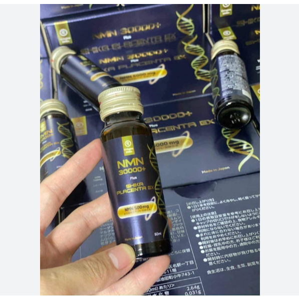 Nước uống trắng da NMN 30000+ Plus Shika Placenta EX Daido - Nhật Bản trẻ hóa tế bào Nhật