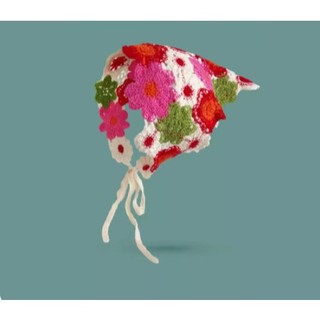 [🔥XƯỞNG SALE SẬP SÀN🔥] Khăn Turban Len Thêu Hoa, Khăn Tam Giác Len Phong Cách Mới K251