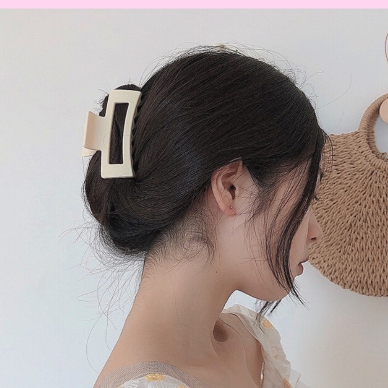 Kẹp Tóc Càng Cua Bằng Nhựa Cao Cấp Hình Chữ Nhật Nhiều Màu Sắc