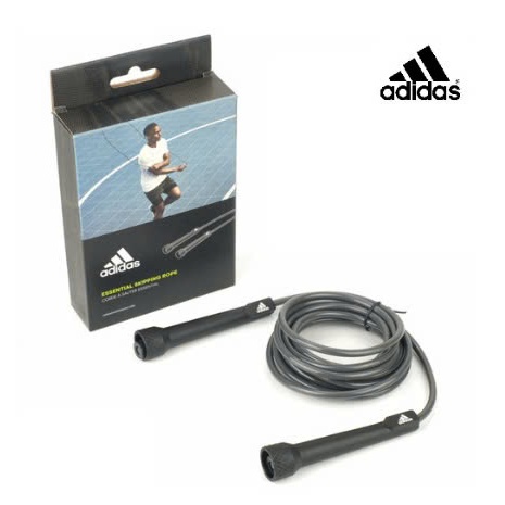 Dây Nhảy Chính Hãng ADIDAS ADRP-13011 Essential Skipping Rope - Tay Cầm Nhỏ, Có Thể Chỉnh Độ Dài Dây