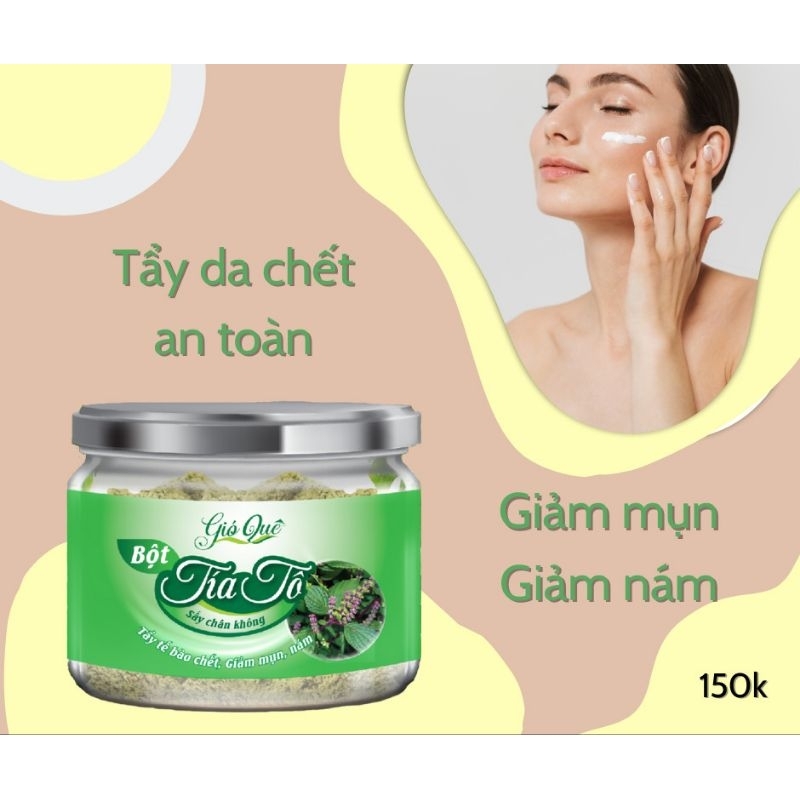 Bột tía tô - tẩy da chết, giảm mụn, giảm nám hũ 50gr