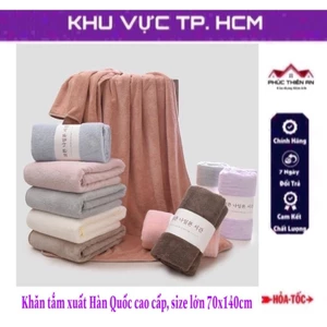 Khăn tắm xuất Hàn Quốc cao cấp, size lớn 70x140cm - Siêu mềm mịn, siêu bền